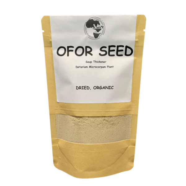 ground ofor soup thickener in a stand-up pouch