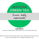 Premium matcha tea label